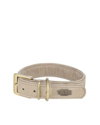 OGRLICA ZA PSA LEATHER M LIGHT GRAY Trixie