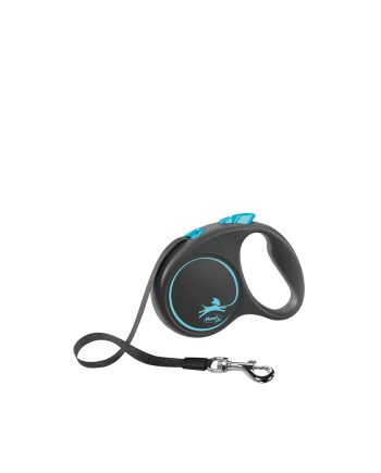 AKSESOAR POVODAC ZA PSA FLEXI BLACK DIZAJN TAPE S BLUE Trixie