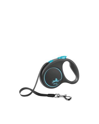 AKSESOAR POVODAC ZA PSA FLEXI BLACK DIZAJN TAPE M BLUE Trixie