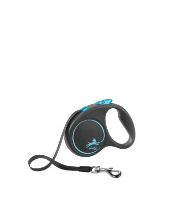 AKSESOAR POVODAC ZA PSA FLEXI BLACK DIZAJN TAPE M1 BLUE Trixie