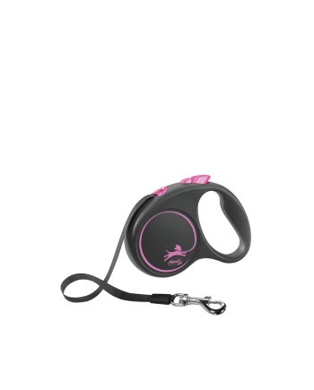 AKSESOAR POVODAC ZA PSA FLEXI BLACK DIZAJN TAPE M1 ROSE Trixie