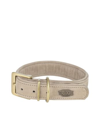 OGRLICA ZA PSA LEATHER L XL LIGHT GRAY Trixie