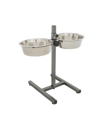 DRŽAČ SA DVE ČINIJE ROSTFRAJ ZASEBNO M SILVER Trixie