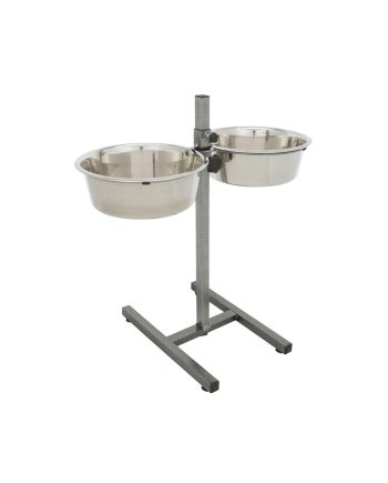 DRŽAČ SA DVE ČINIJE ROSTFRAJ ZASEBNO L SILVER Trixie