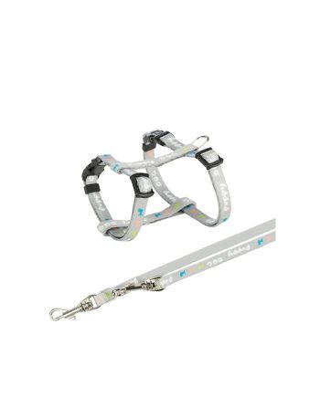 AM OGRLICA POJAS ZA PSA SA POVODCEM JUNIOR XS 23-34CM SILVER Trixie