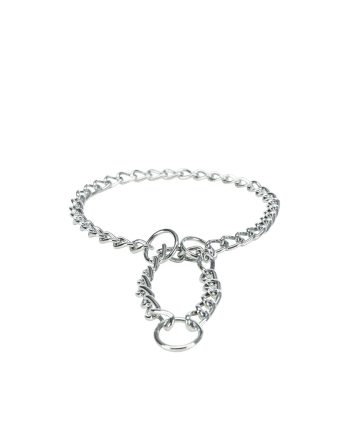 OGRLICA ZA PSA DAVILICA JEDNOREDNA HROMIRANA SA HVATALJKOM 55CM/4MM METAL Trixie