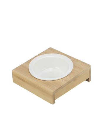 ČINIJA KERAMIČKA NA STALKU OD BAMBUSOVOG DRVETA WHITE Trixie