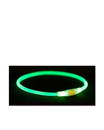 OGRLICA ZA PSA SVETLEĆA USB S M 40CM/8MM GREEN Trixie