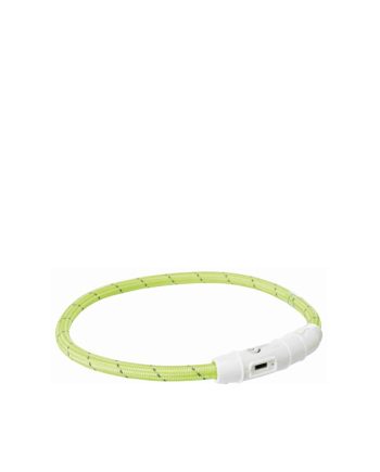 OGRLICA ZA PSA SVETLEĆA USBL M L 45CM/7MM GREEN Trixie