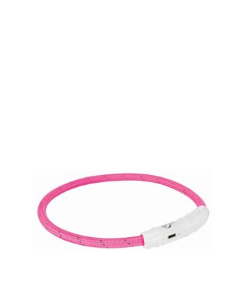 OGRLICA ZA PSA SVETLEĆA USBL XL 65CM/7MM PINK Trixie