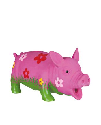 IGRAČKA OD LATEKSA ZVUČNA PRASE U TRAVI PURPLE Trixie