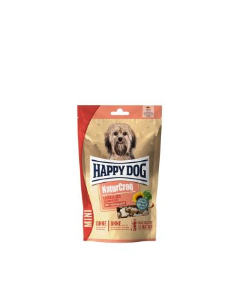 POSLASTICA ZA PSA MINI SNACK NATUCROQ LOSOS 100G Happy Dog