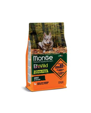MGB BWILD GRAIN FREE ADULT PAČETINA 2.5KG Monge