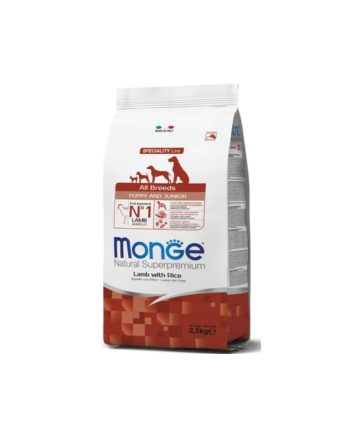 MGM ALL BREEDS MONOPROTEIN PUPPY&JUNIOR JAGNJETINA/PIRINAČ 2.5KG Monge