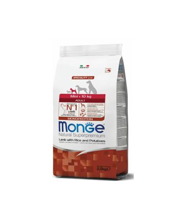 MGM DOG MONOPROTEIN MINI ADULT JAGNJETINA/PIRINAČ/KROMPIR 2.5KG Monge
