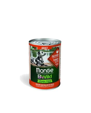 MGB KONZERVA BWILD DOG GRAIN FREE ADULT ĆURETINA 400G Monge