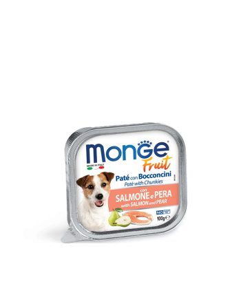 PAŠTETA MGM DOG FRUIT ADULT LOSOS/KRUŠKA 100G Monge