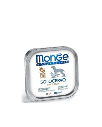 PAŠTETA MGM DOG SOLO ADULT 100% JELEN 150G Monge