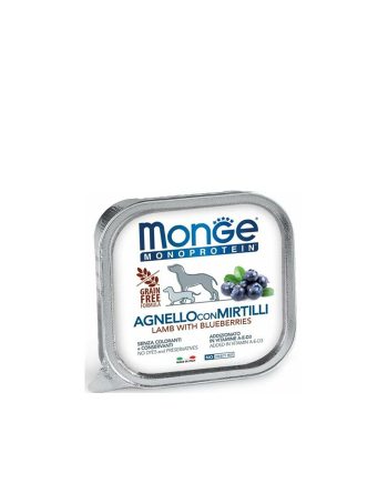 PAŠTETA MGM MONOPROTEIN ADULT JAGNJETINA SA BOROVNICOM VOĆEM 150G Monge