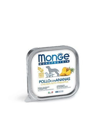 PAŠTETA MGM MONOPROTEIN ADULT PILETINA SA ANANASOM VOĆEM 150G Monge