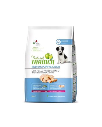 NT SUVA HRANA ZA PSE DOG MEDIUM PUPPY&JUNIOR 3KG PILETINA Natural Trainer