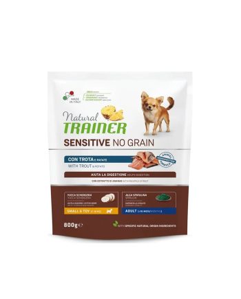 NT SUVA HRANA ZA PSE SENSITIVE NO GLUTEN MINI ADULT 800G TROUT Natural Trainer