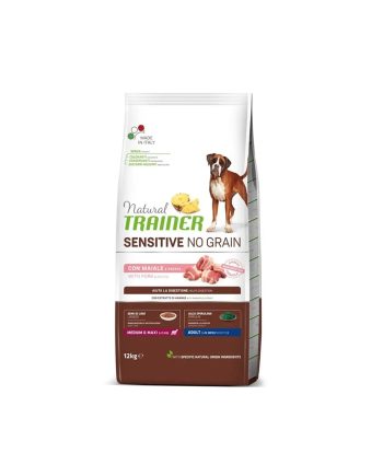 NT SUVA HRANA ZA PSE SENSITIVE NO GLUTEN MEDIUM/MAXI ADULT 12KG SVINJETINA Natural Trainer
