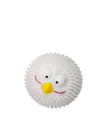 IGRAČKA GUMENA LOPTA LUCKY BIRD WITH VANILLA FLAVOUR S WHITE Duvoplus