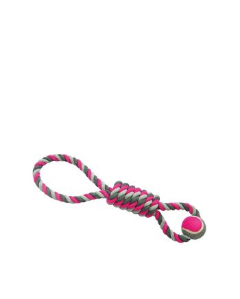 IGRAČKA GUMENA DOG BALL LOPTA NA KANAPU PINK Duvoplus