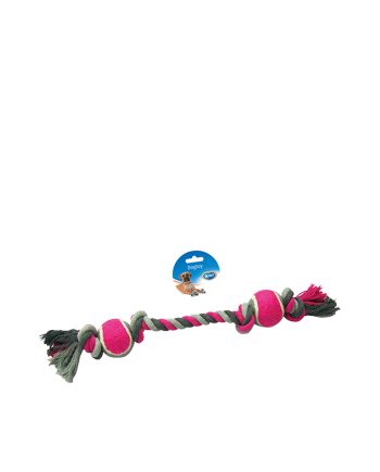 IGRAČKA GUMENA DOGS BALLS TENNIS LOPTA NA KANAPU PINK Duvoplus