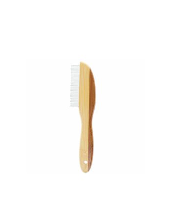 ČEŠALJ SA DRŠKOM ZA BUVE BAMBOO DETANGLING COMB 77 PINS BROWN Duvoplus