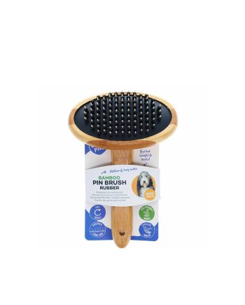 ČETKA ZA PSE BAMBOO MASSAGE BRUSH BROWN Duvoplus