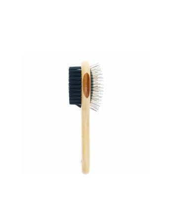 ČETKA ZA PSE DVOSTRANA BAMBOO 2IN1 GROOMING BRUSH L BROWN Duvoplus