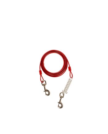 AKSESOAR POVODAC ZA PSA TIE OUT CABLE WITH SPRING HEAVY DUTY L RED Duvoplus