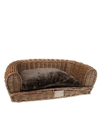 KREVET LEŽALJKA ZA PSA PROVENCE WICKER SOFA HANDMADE BROWN Duvoplus