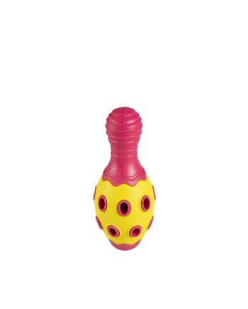 IGRAČKA GUMENA BOWLING PIN DISPENSER RED Duvoplus