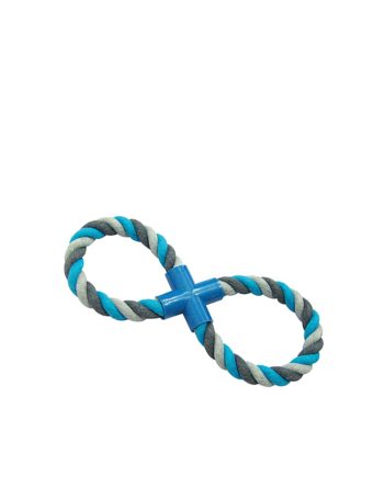 IGRAČKA KANAP COTTON PULL RING BLUE Duvoplus