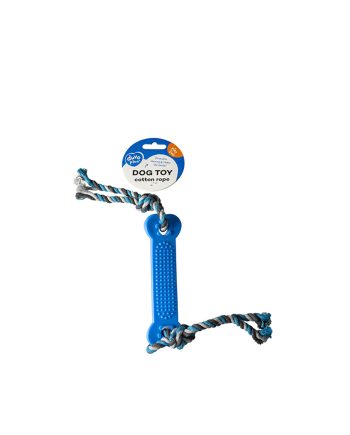 IGRAČKA GUMENA DOG TUG TOY KNOTTED COTTON BLUE Duvoplus