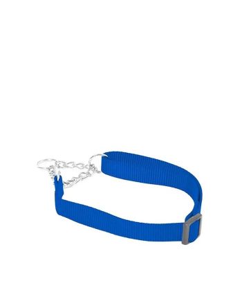 OGRLICA ZA PSA DAVILICA NYLON SEMI CHOKE COLLAR BLUE Duvoplus