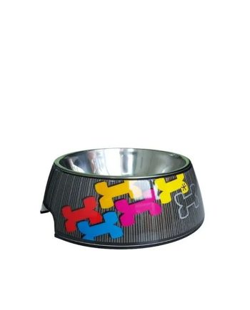 ČINIJA BUBBLE MULTI BONES BOWLZ MEDIUM BLACK Rogz