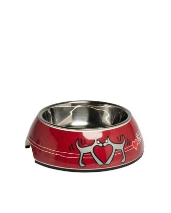 ČINIJA BUBBLE HEART BOWLZ MEDIUM RED Rogz
